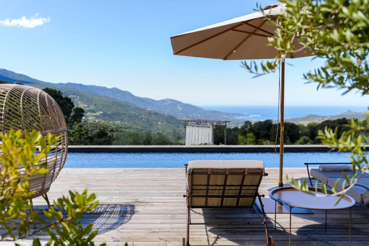 Terre De Maquis, Maison D'Hotes Vue Mer Corse Sari-D'orcino エクステリア 写真