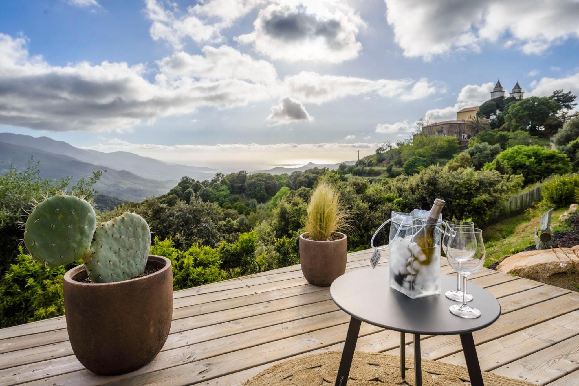 Terre De Maquis, Maison D'Hotes Vue Mer Corse Sari-D'orcino エクステリア 写真