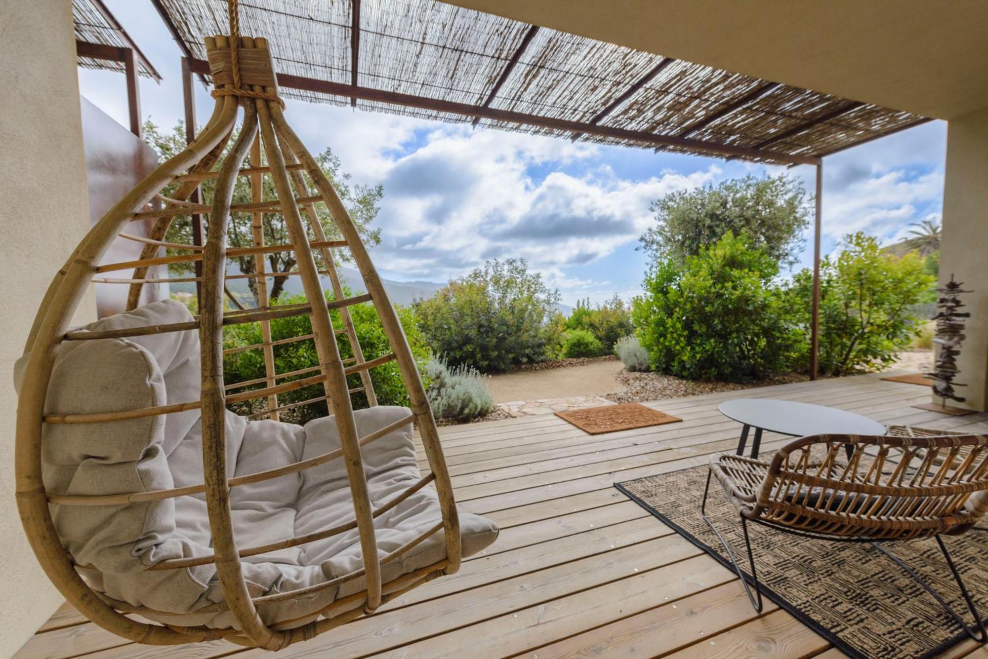 Terre De Maquis, Maison D'Hotes Vue Mer Corse Sari-D'orcino エクステリア 写真