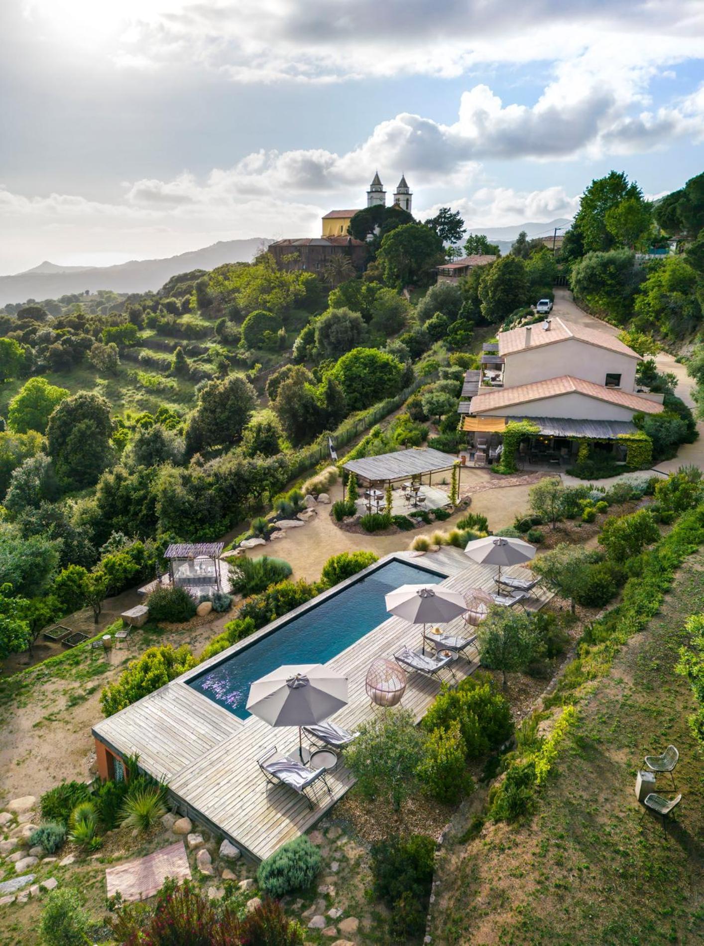 Terre De Maquis, Maison D'Hotes Vue Mer Corse Sari-D'orcino エクステリア 写真